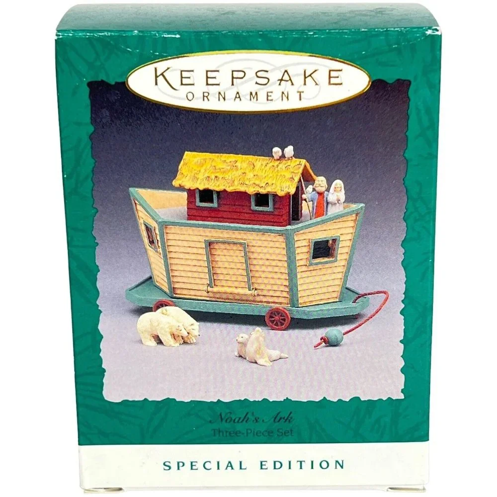 Vintage 1994‎ Hallmark Ornament Noahs Ark Special Edition Bear Seal Pairs